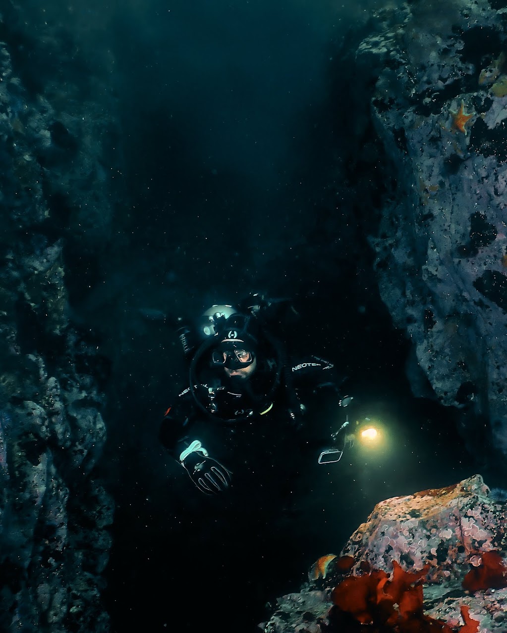 Cave diving