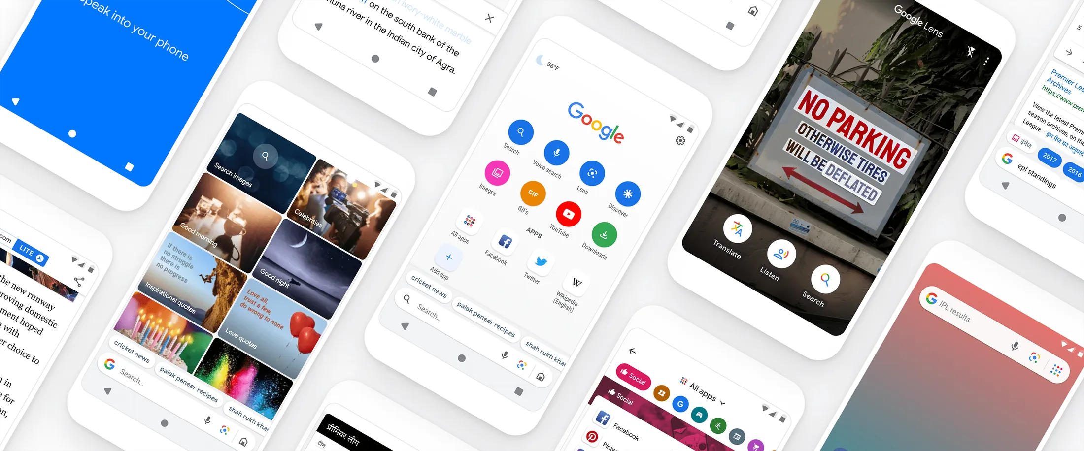 Google Go product collage