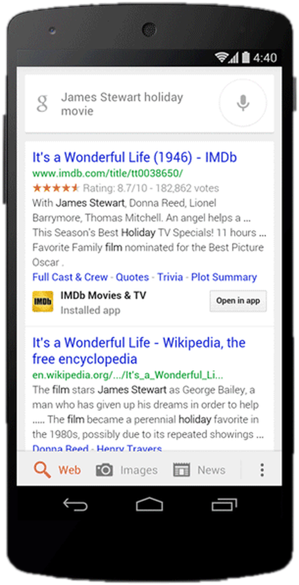 Google Search on Android, 2010