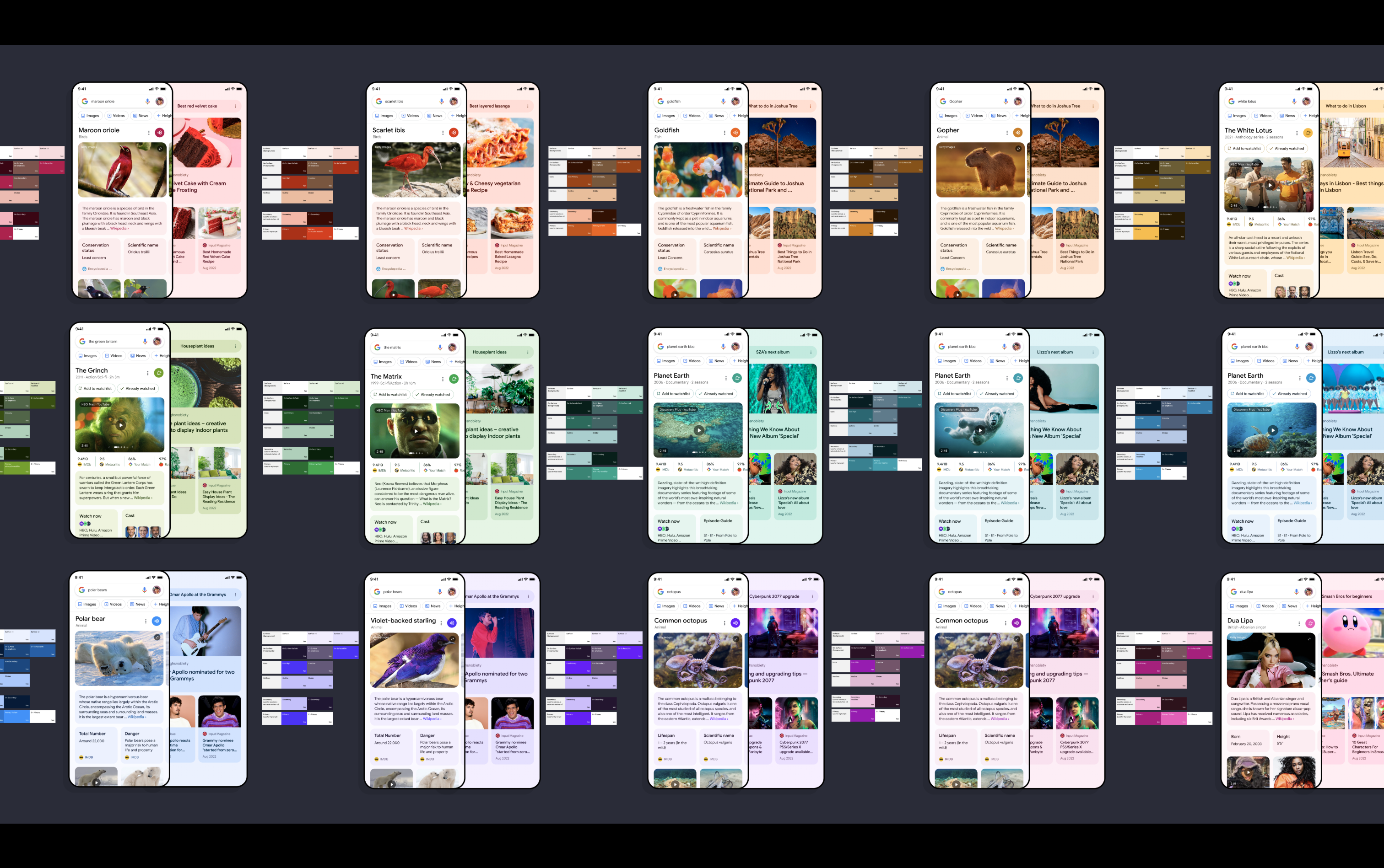 Search color system